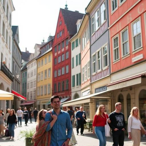 Ein lebendiges Strassenfoto aus der Zürcher Altstadt, aufgenommen von Student Markus Weber, zeigt das pulsierende Leben der Stadt.
