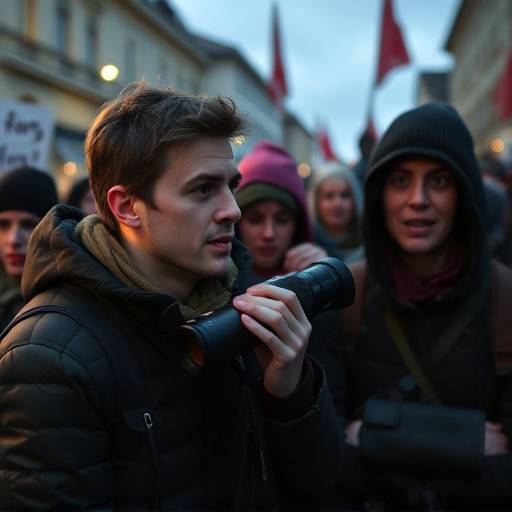 Eine Reportagefotografie von einer Demonstration in Zürich, aufgenommen von Studentin Simon Graf, fängt die Emotionen des Moments ein.